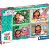 Clementoni - Puzzle infantil 4 en 1: Casa de Muñecas de Gabby, 12-24 piezas, tamaño único ㅤ