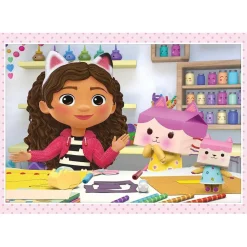 Clementoni - Puzzle infantil 4 en 1: Casa de Muñecas de Gabby, 12-24 piezas, tamaño único ㅤ