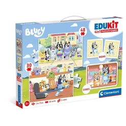 Clementoni - Puzzles Edukit 4 en 1 Bluey