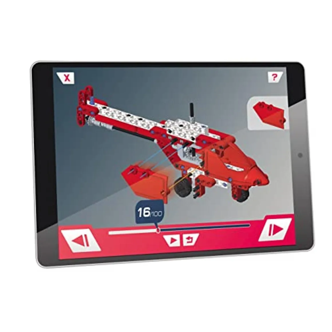 Clementoni - Set de construcción Mechanics Lab Helicóptero de Bomberos ㅤ