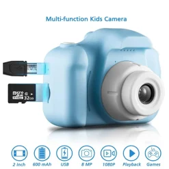 Cámara digital infantil azul