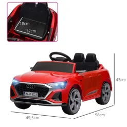 Coche Eléctrico Infantil Audi Q8 Etron Sportback 12V Rojo