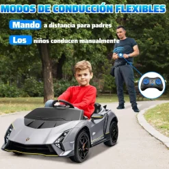 Coche eléctrico Lamborghini Autentica Gris