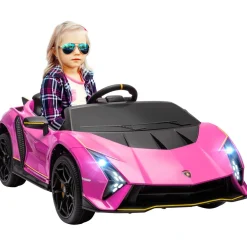 Coche eléctrico Lamborghini Autentica Rosa