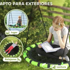 Columpio exterior para niños Negro