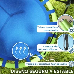 Columpio exterior para niños Azul