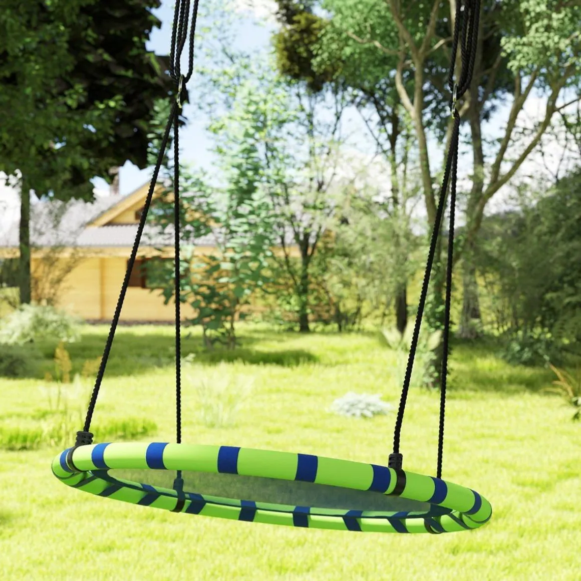 Columpio exterior para niños Azul