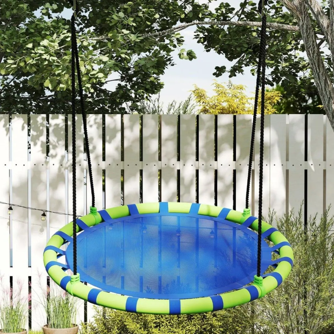 Columpio exterior para niños Azul