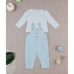 Conjunto camiseta/peto niño azul