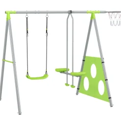 Conjunto de columpios 4 en 1 Verde