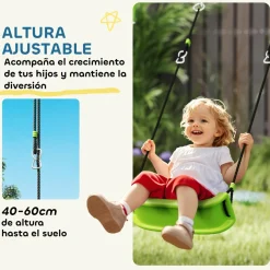 Conjunto de columpios 4 en 1 Verde