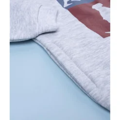 Conjunto jogging azul y verde con capucha para niño