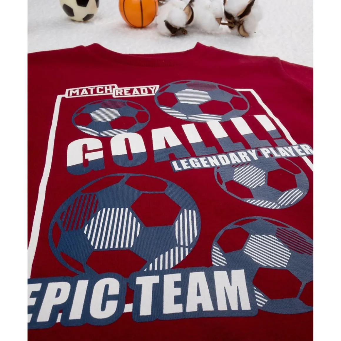 Conjunto jogging burdeos y azul para niño