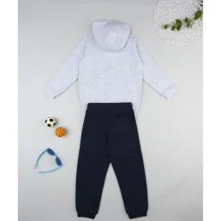 Conjunto jogging de niño gris y azul