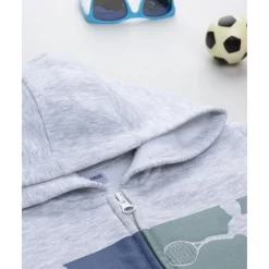 Conjunto jogging de niño gris y azul