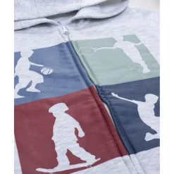 Conjunto jogging de niño gris y azul