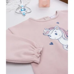 Conjunto jogging niña rosa y azul con unicornios