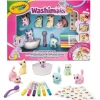 Crayola - Kit de actividades Washimals Pets para colorear y bañar animales bebés con pegatinas en colores pastel