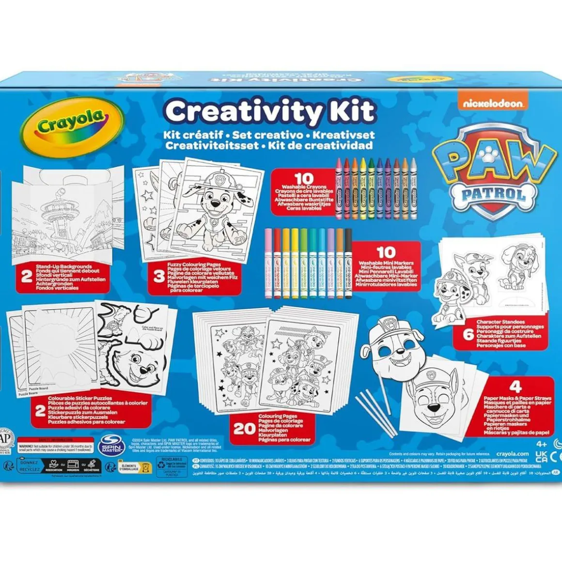 Crayola - Patrulla Canina - Juego Creativo Aventura Artística 60 Piezas ㅤ