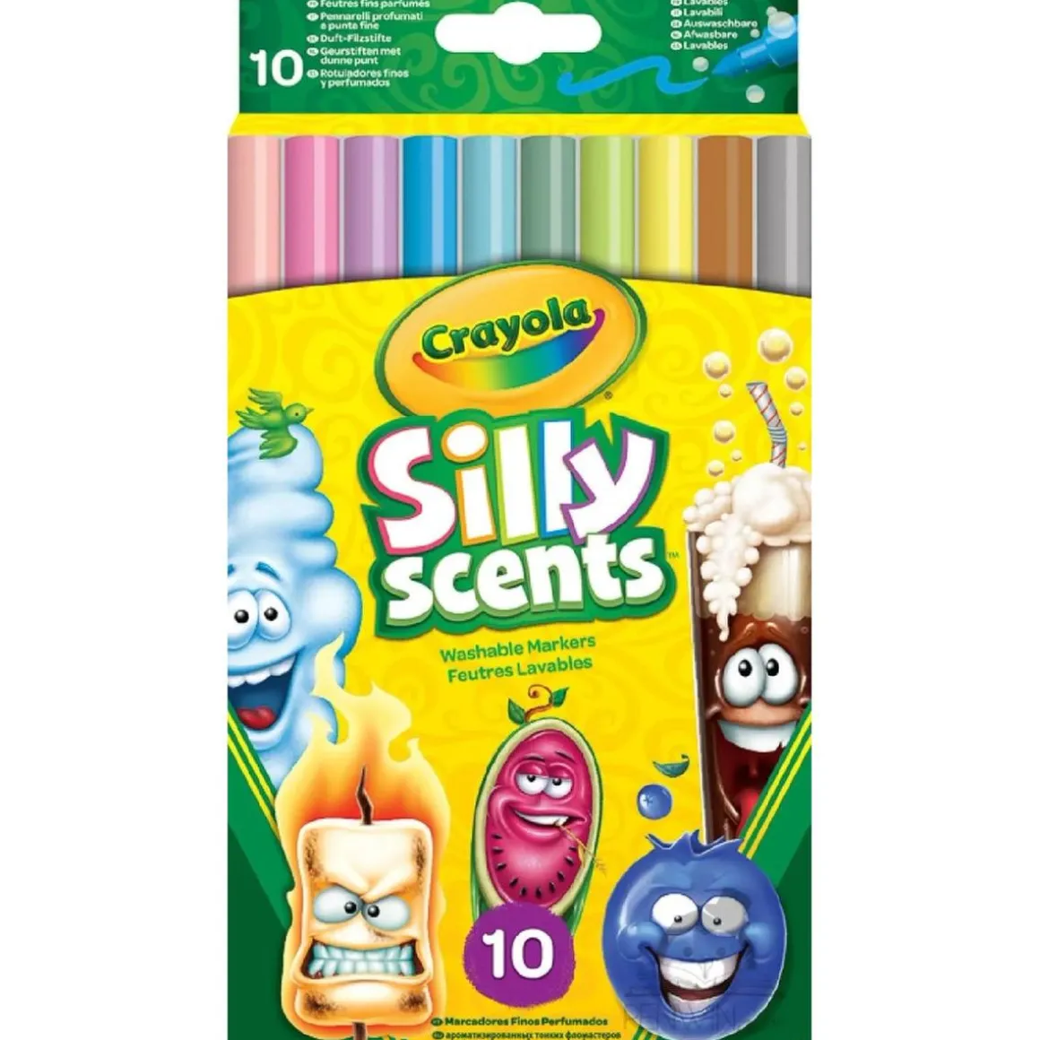 Crayola - Rotuladores lavables multicolor, set de 10 unidades ㅤ