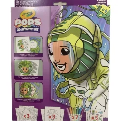 Crayola - Set de páginas para colorear y construir obras de arte tridimensionales, tema aventuras espaciales