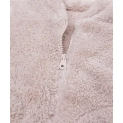 Cárdigan bata de niña rosa en pelo suave