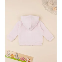 Cárdigan de peluche rosa para bebé