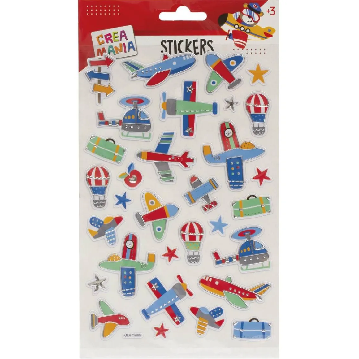 Creamania - Pegatinas Aviones/Perros con relieve (varios modelos)