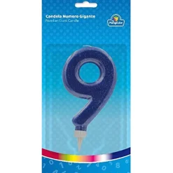 Cubo de Fiesta Vela Gigante de Color 24.5 cm con Portavelas