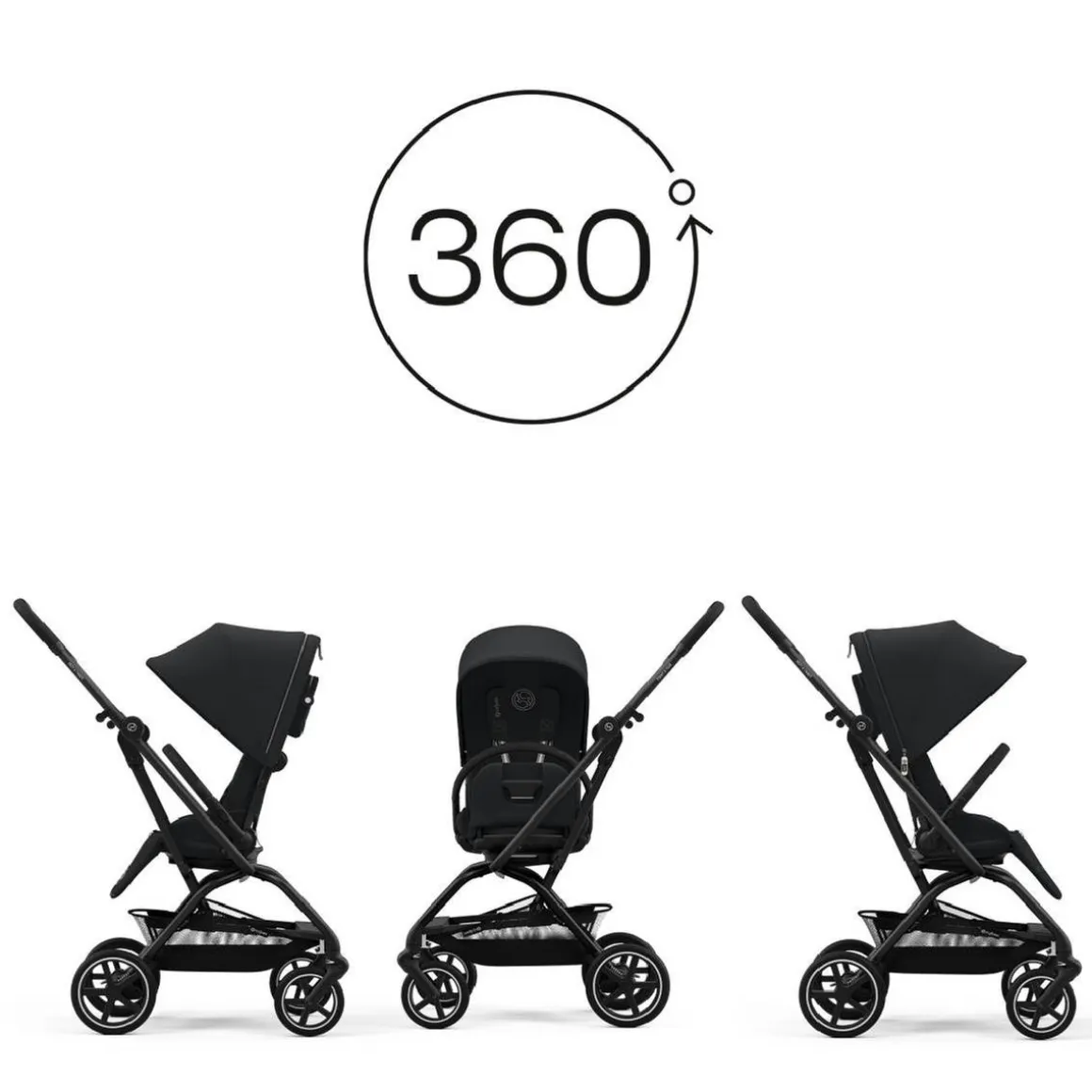 Cybex - Silla de paseo Eezy S Twist Plus 2 - Magic Black
