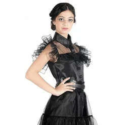 Disfraz de baile Rave'N Dance estilo Wednesday Addams, color negro, talla S ㅤ
