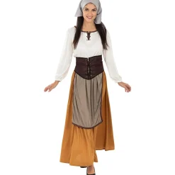 Disfraz de campesina medieval para mujer M