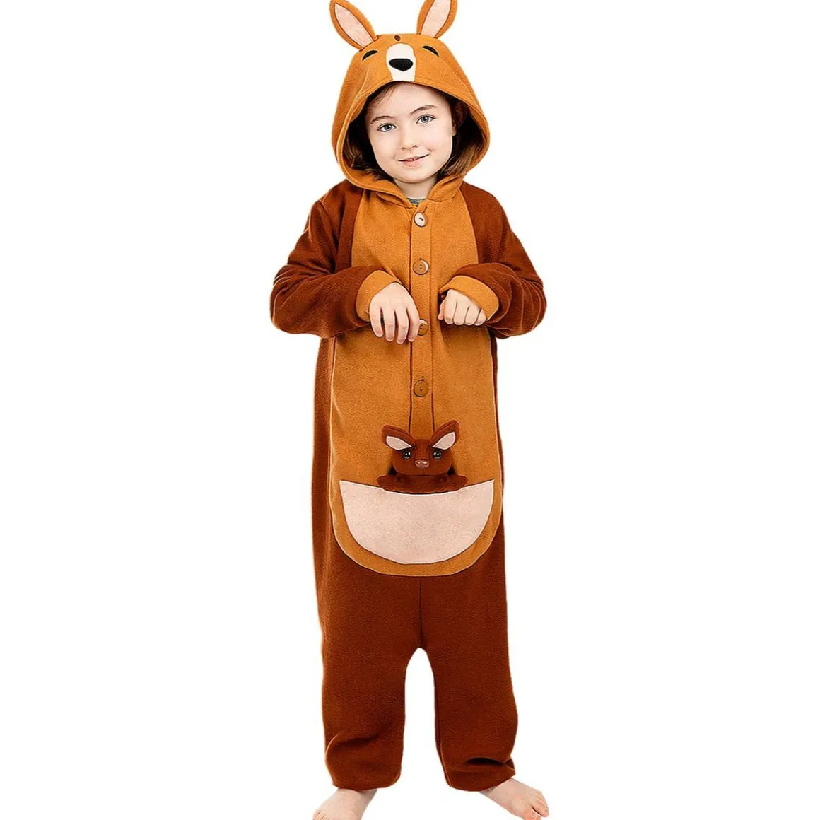 Disfraz de canguro onesie para niños 10-12 años