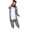 Disfraz de cebra onesie adulto L-XL