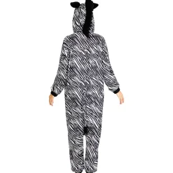 Disfraz de cebra onesie adulto L-XL