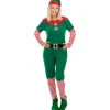 Disfraz de elfa navideña mujer XXL