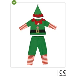 Disfraz de elfo navideño bebé 6-12 meses