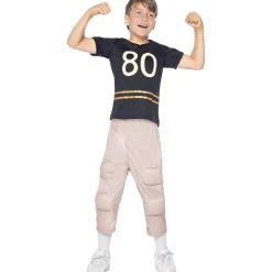 Disfraz de fútbol americano musculoso para niño 7-9 años