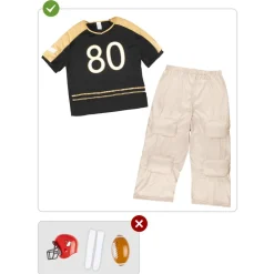 Disfraz de fútbol americano musculoso para hombre L