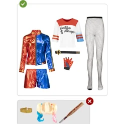 Disfraz de Harley Quinn Escuadrón Suicida L