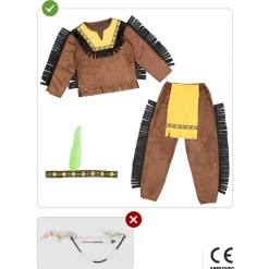 Disfraz de Indio Deluxe para niño 7-9 años