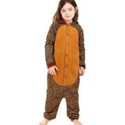 Disfraz de leopardo onesie para niños 10-12 años