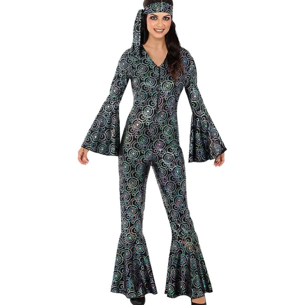 Disfraz de los Años 70 disco para mujer S
