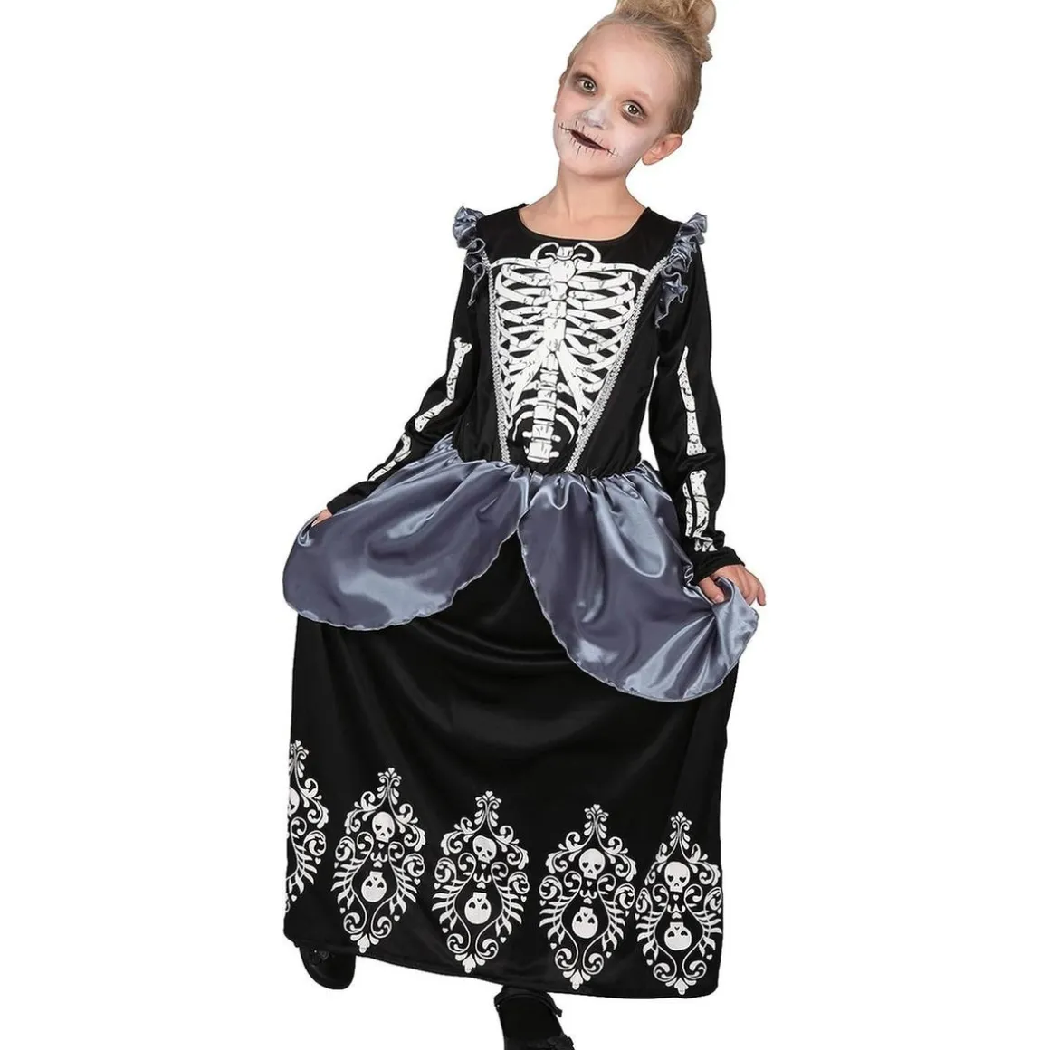 Disfraz de niña Reina de los Esqueletos Bruja Brujita