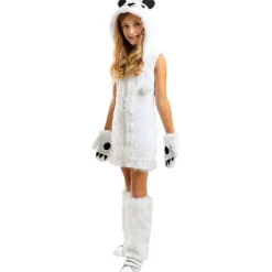Disfraz de oso polar para niña 3-4 años