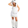 Disfraz de oso polar para mujer M