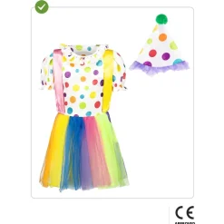 Disfraz de payasa para niña 3-4 años