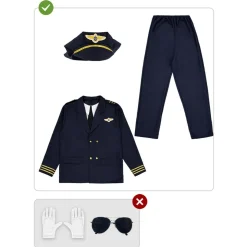 Disfraz de piloto de aviones para hombre XXL