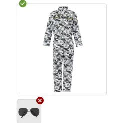 Disfraz de piloto de caza para hombre S-M