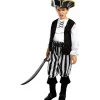 Disfraz de pirata a rayas para niño- Colección blanca y negra 5-6 años